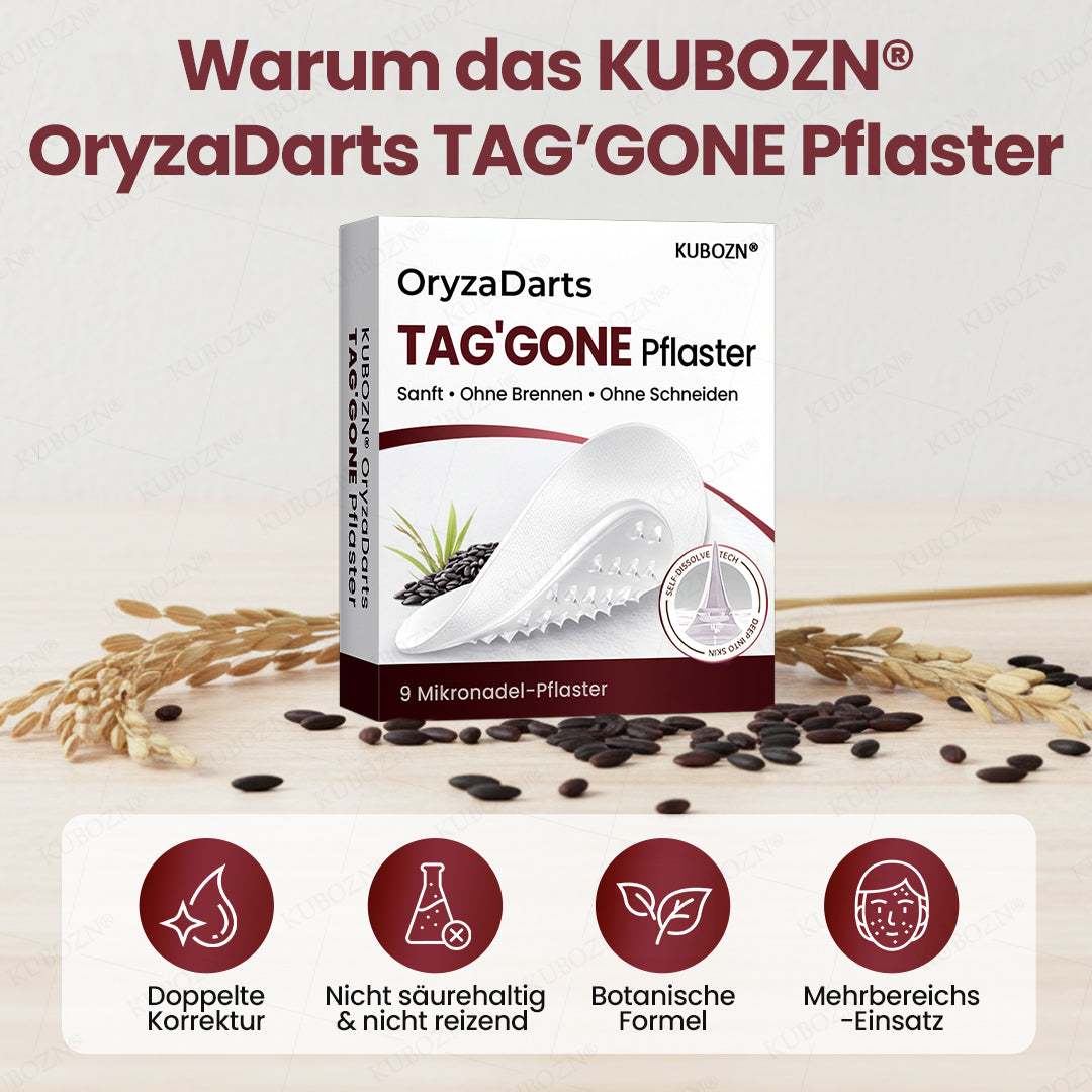 KUBOZN® OryzaDarts TAG’GONE – Schmerzfreie Entfernung an der Wurzel dank Schwarzer-Reis-Mikrotechnologie ✨ (offer)