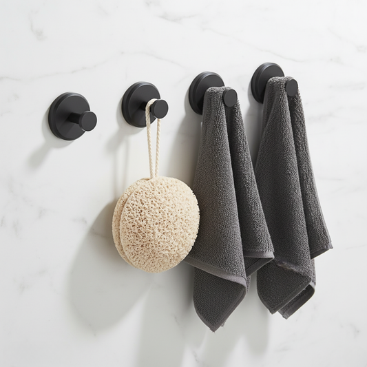 Stainless steel suction cup hooks, no drilling required – super strong suction, rust-proof, and removable without leaving marks