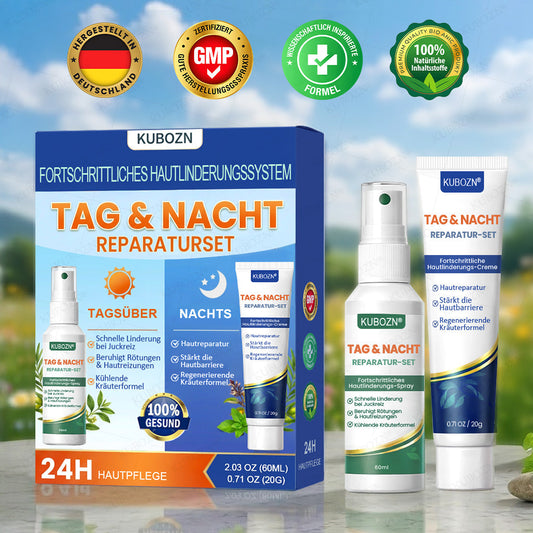 KUBOZN® Eczem & Neurodermitis Set – 24h Pflege bei Juckreiz, Rötungen & geschädigter Haut