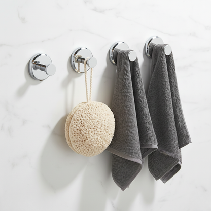Stainless steel suction cup hooks, no drilling required – super strong suction, rust-proof, and removable without leaving marks