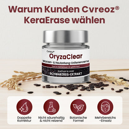 ⭐ Cvreoz® OryzaClear – Schwarzreis-Extrakt Creme gegen Hautanhänge & raue Stellen – sanft, pflanzlich & sichtbar wirksam (Offer)