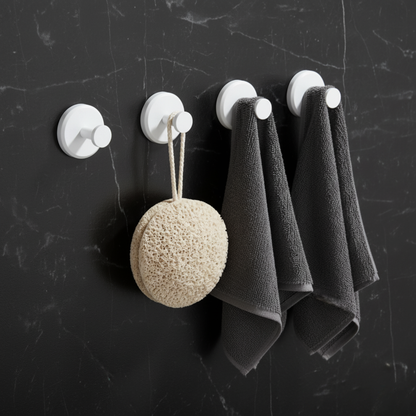 Stainless steel suction cup hooks, no drilling required – super strong suction, rust-proof, and removable without leaving marks