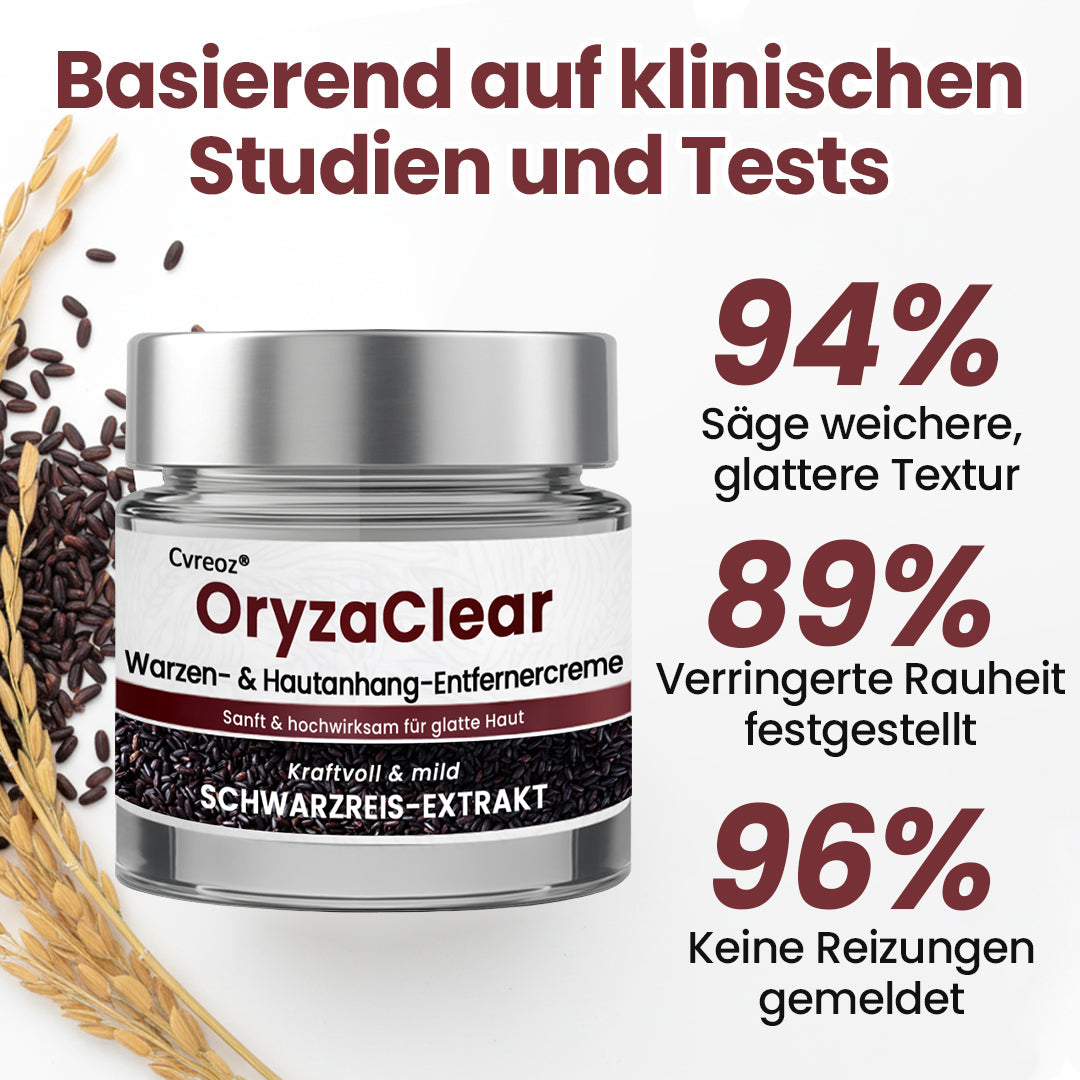 ⭐ Cvreoz® OryzaClear – Schwarzreis-Extrakt Creme gegen Hautanhänge & raue Stellen – sanft, pflanzlich & sichtbar wirksam (Offer)