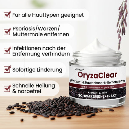 ⭐ Cvreoz® OryzaClear – Schwarzreis-Extrakt Creme gegen Hautanhänge & raue Stellen – sanft, pflanzlich & sichtbar wirksam (Offer)