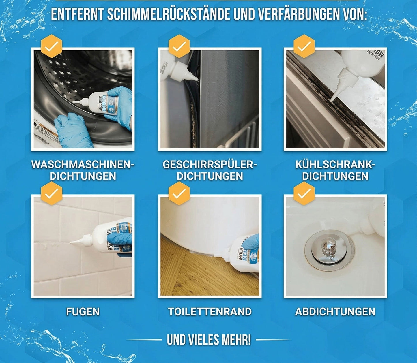 KUBOZN® Anti-Schimmel-Gel – Wirkt tiefenwirksam gegen Schwarzschimmel ohne Kraftaufwand