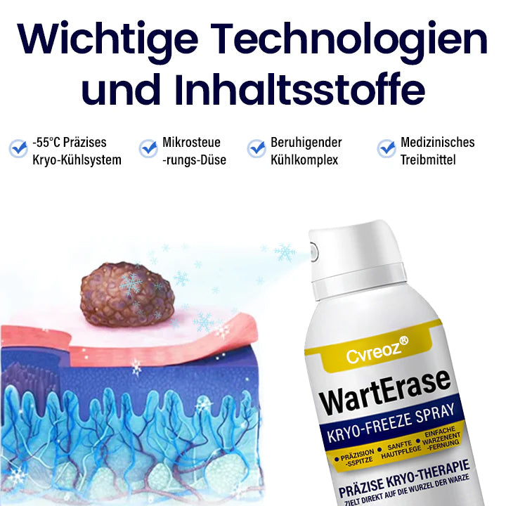 ❄️ Cvreoz® WartErase Cryo-Freeze Spray — Schnelle Entfernung von Warzen & Hautanhängseln