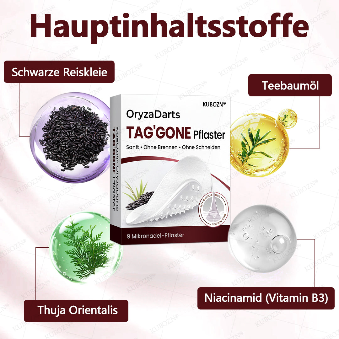 KUBOZN® OryzaDarts TAG’GONE – Schmerzfreie Entfernung an der Wurzel dank Schwarzer-Reis-Mikrotechnologie ✨ (offer)
