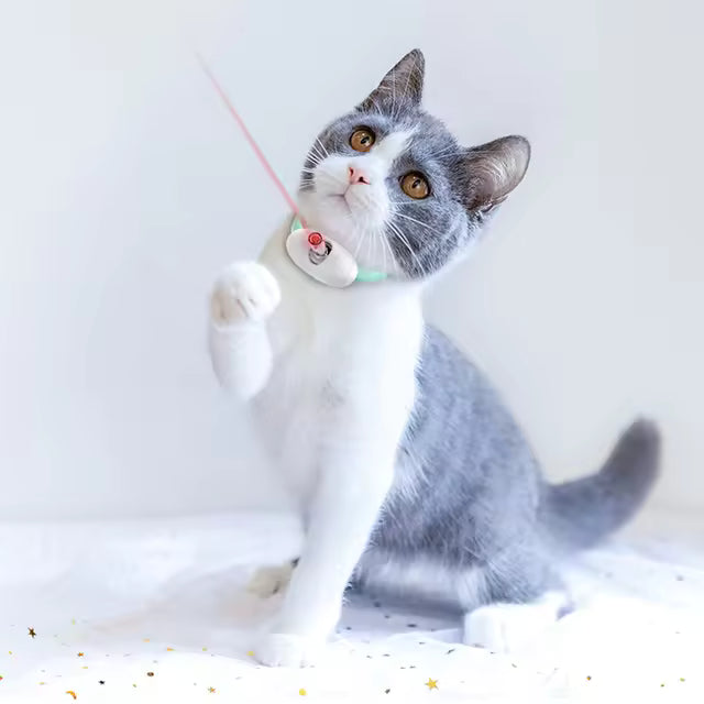 Intelligent Infrared Laser Cat Collar with Interactive Toys
