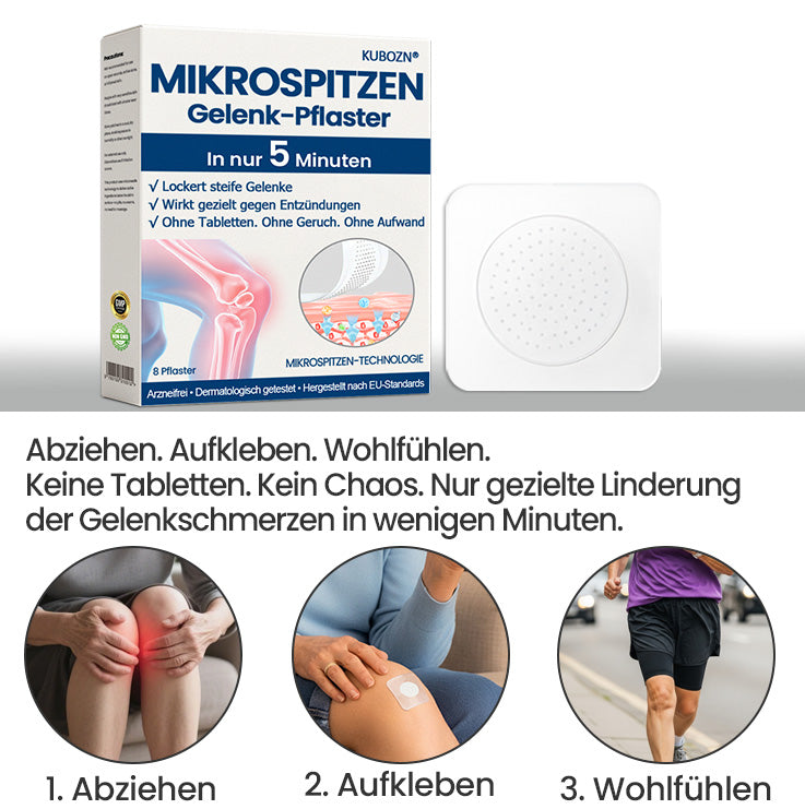 ✅ KUBOZN® Mikrospitzen-Gelenkpflaster – Spürbare Linderung in nur 5 Minuten