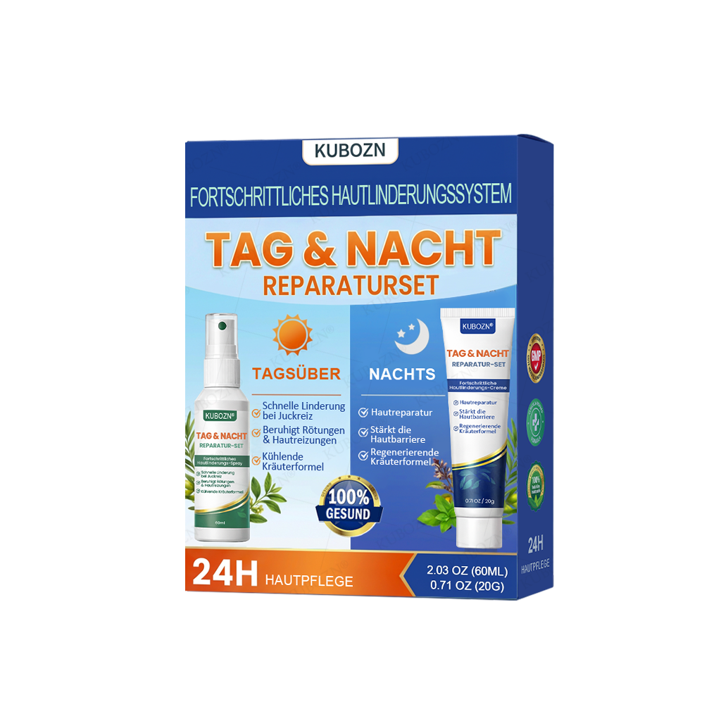 KUBOZN® Eczem & Neurodermitis Set – 24h Pflege bei Juckreiz, Rötungen & geschädigter Haut
